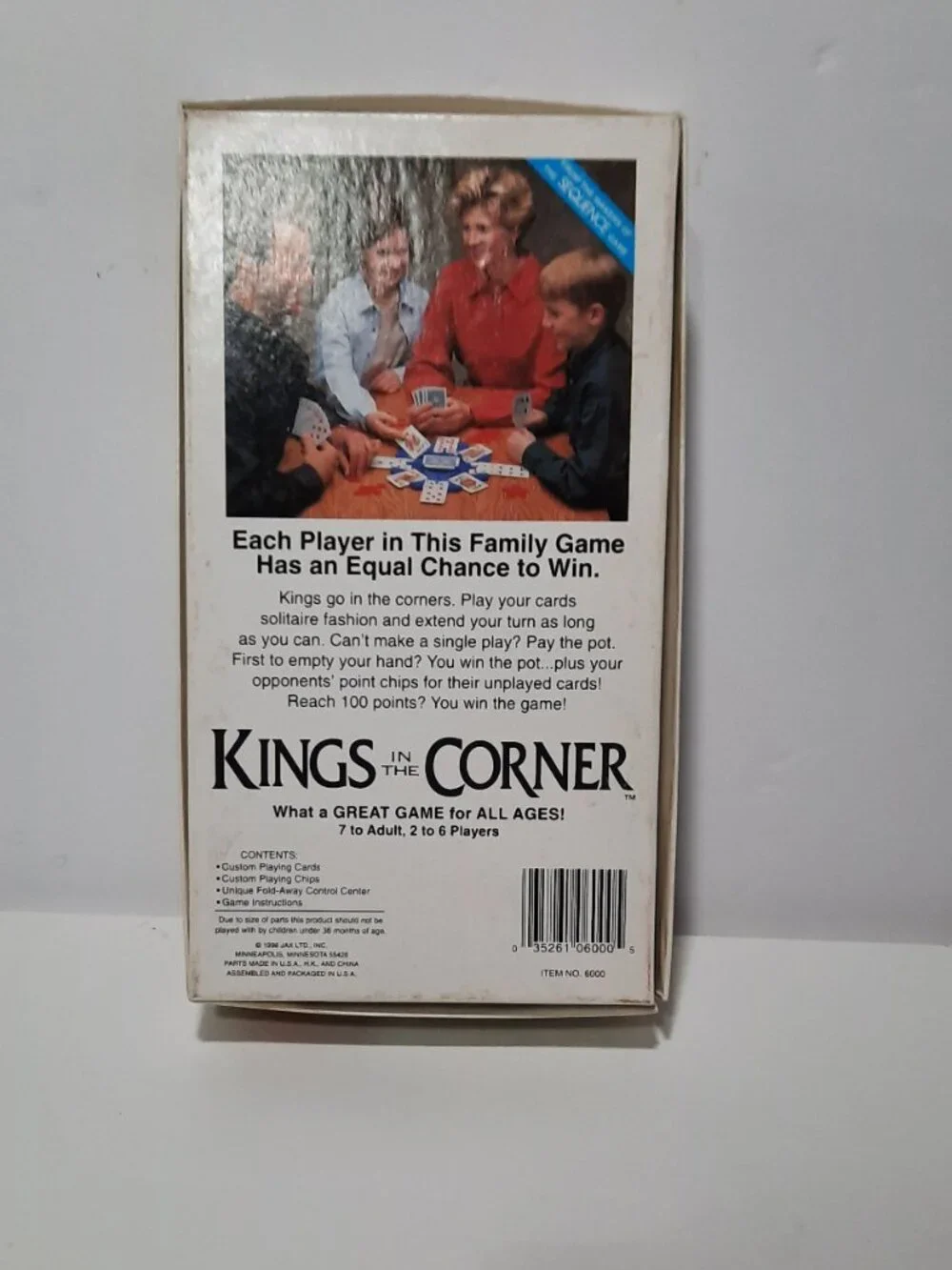 Vintage Kings in the Corner Card Game 1996 JAX Ltd #6000 Replacement Instruction